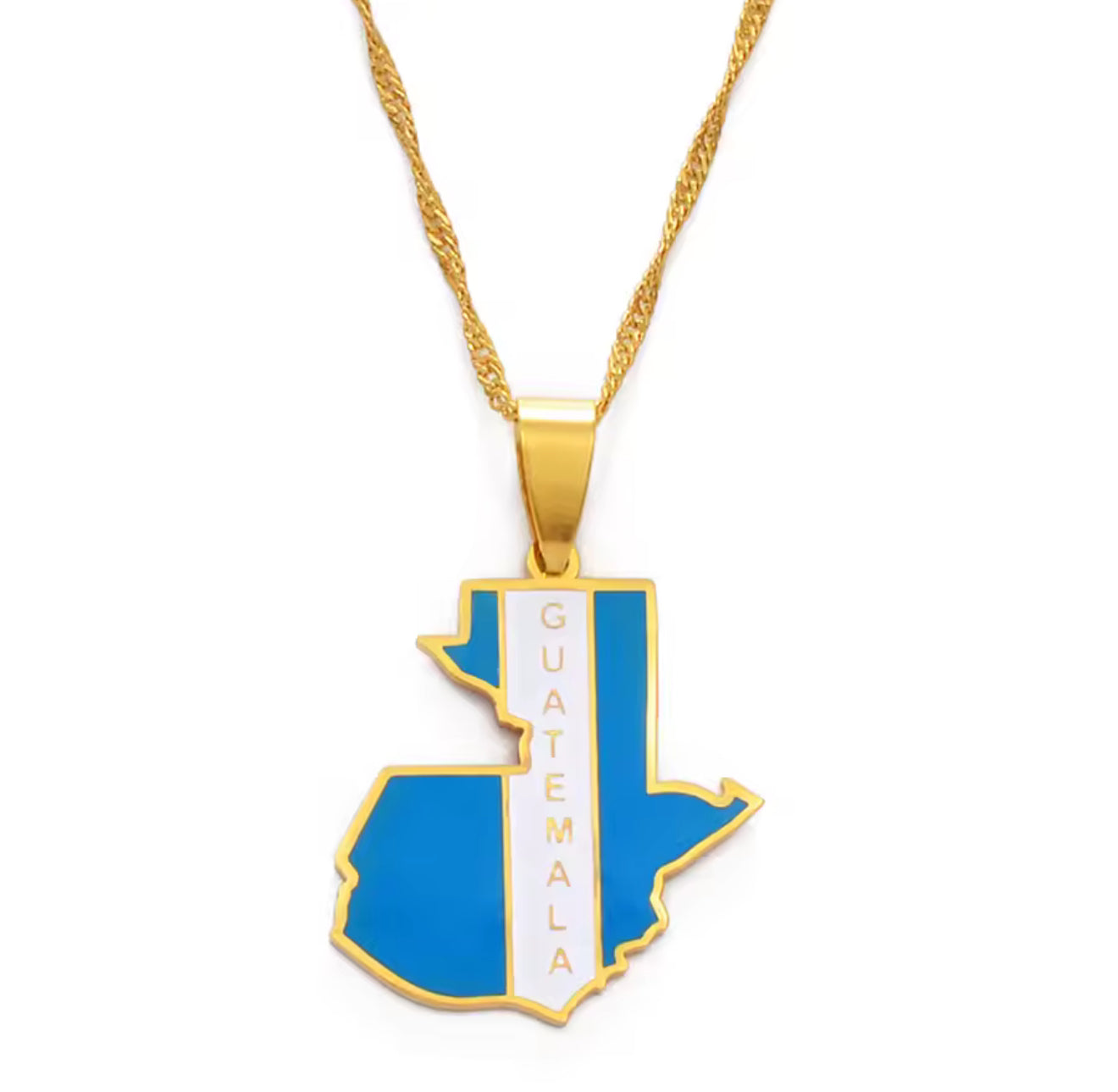 “Guatemala” Map Necklace