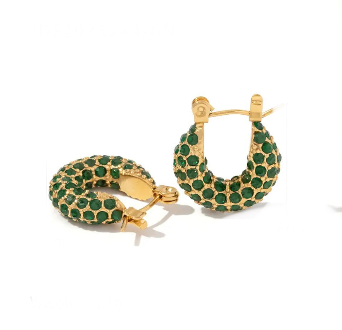 Green Mini Hoop Earring’s