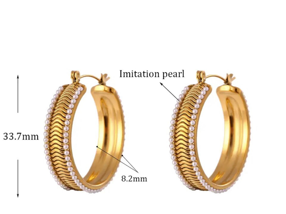 Hoops Pearls Earring’s