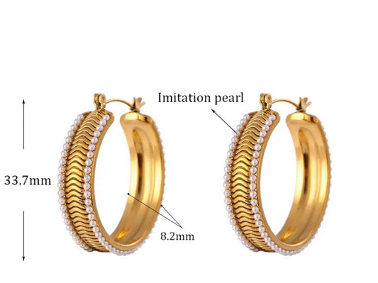 Hoops Pearls Earring’s