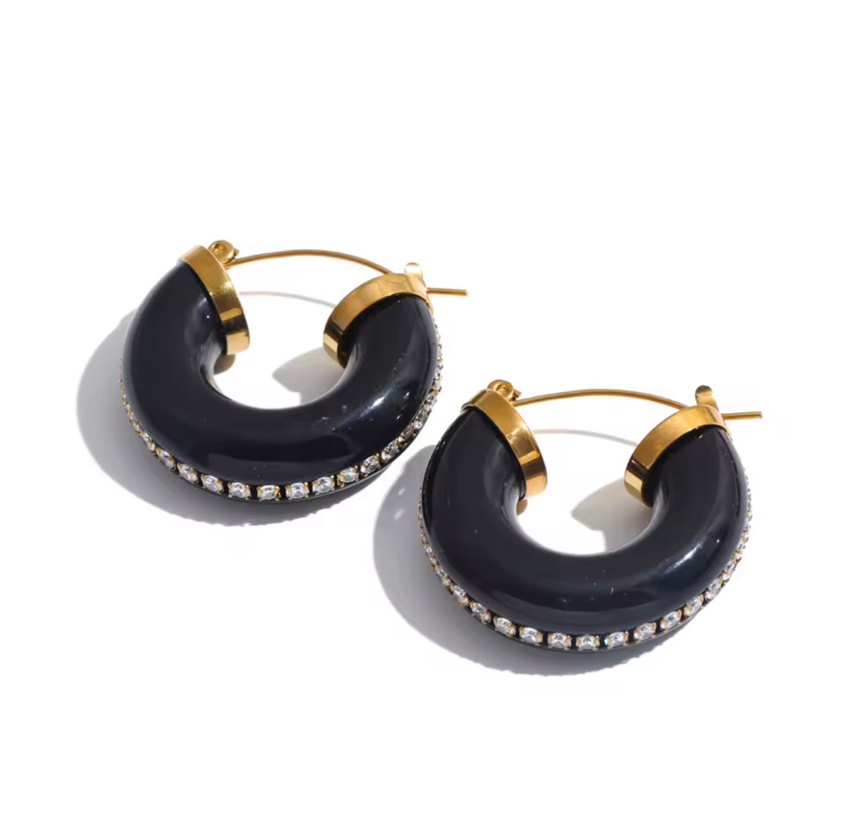 “Fall” Black Earrings